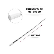 Varão Extensível porta Cortina Para Banheiro Box bastão provador 1,1X 2m