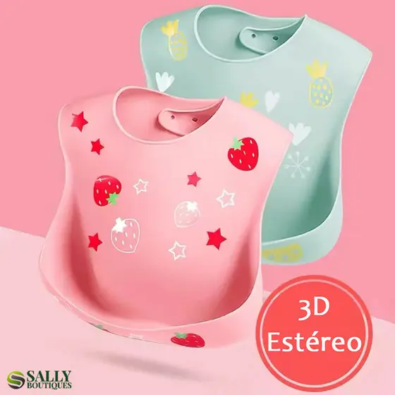 Babador De Silicone Impermeável Babador Menino De Alimentação Para Bebê Infantil Cata Migalhas