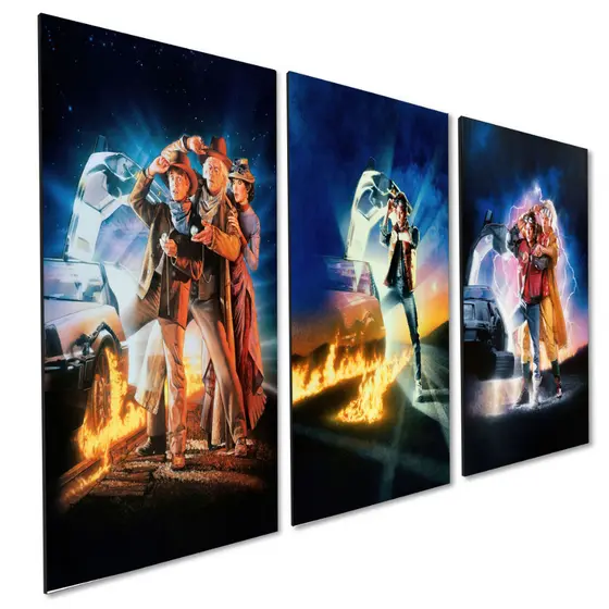 Kit 3 Quadros Decorativos Filme De Volta Para o Futuro