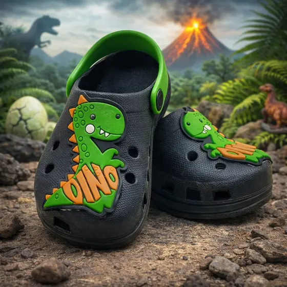 Sandália Chinelo Infantil Menino Dinossauro Anatomico Flexivel Antiderrapante Masculino Promoção