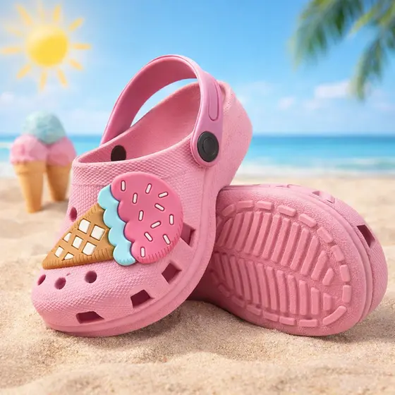 Sandália Infantil Menina Chinelo Sorvete Leve Macio Flexível Antiderrapante Delicado Promoção