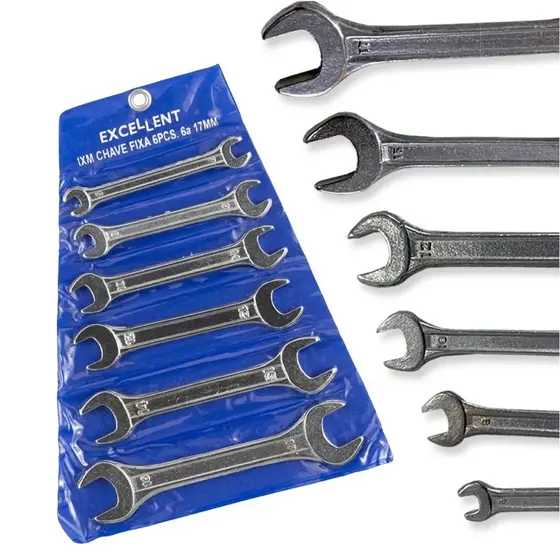 Kit Jogo de Chave Fixa 6 a 17mm 6 pecas 1XM Excellent