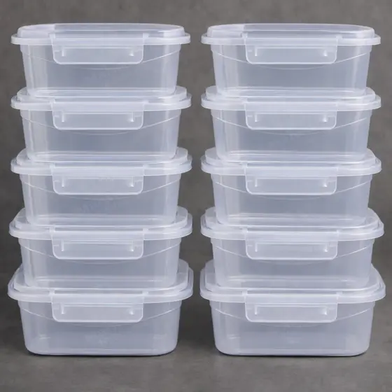 Kit Marmita Fitness Potes 1200ml com Travas Laterais BPA Free | Organizador de Alimentos Freezer