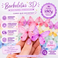Kit 30 Borboletas para Decoração Borboleta Jardim Decoração Lembrancinhas Aplique Jardim Encantado