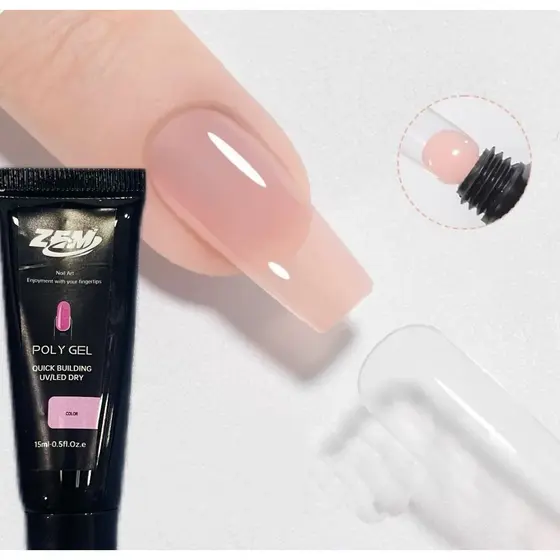 Polygel ZEM 15ml Construtor Unhas Gel Acrigel Molde F1 Poly Gel Varias Cores Pronta Entrega