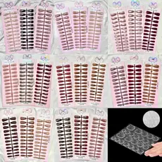 KIT 24 Unha Postiça Olho De Gato bailarina/amendoada almond decorada Com cola adesivo Pronta Entrega