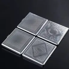 Caixa Case Estojo de Bolso Para Armazenamento em Metal Texturizado Luxo Premium