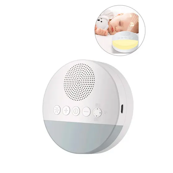 Aparelho Som Ruído Branco Útero Ninar Bebê Luminária Sons Relaxantes