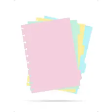 Kit 4 Divisórias Caderno de Disco B5 Escolar Universitário