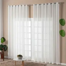 Cortina Estilo Voil Voal  Transparente Varias Medidas Sem Forro Sala Ou Quarto Escritório  Cortina Tule