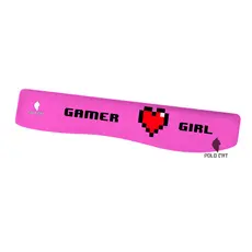Apoio de Teclado Curvo Ergonomico Gamer Girl Coração Rosa