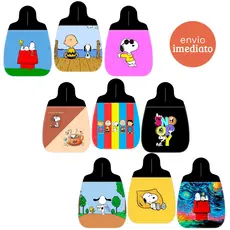 Lixeira de Carro Neoprene Lixocar Personagens de desenho animado Natal Noite Estrelada