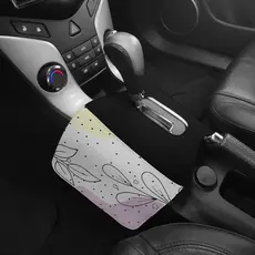 Lixeira de Carro Automatico Duplo Rosa Amarelo Bolinhas Petalas