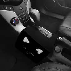 Lixeira de Carro Automatico Duplo Gato Preto Japones