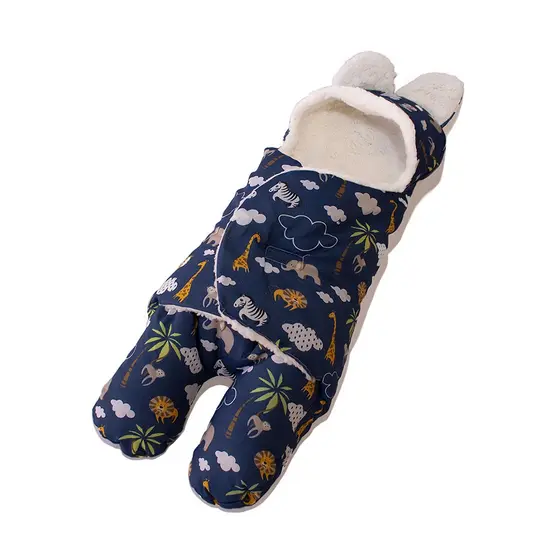 saco de dormir bebe ursinho sherpa enroladinho charutinho para bebe com touca ursinho