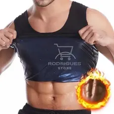 Camisa Regata Termica Cinta Camiseta Compressão Abdominal Masculino Sauna Modeladora Redutora Medidas