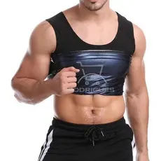 Camiseta Regata Termica Cinta Camisa Sauna Compressão Abdominal Masculino Sauna Modeladora Redutora Medidas