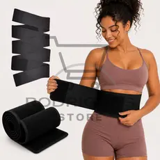 Cinta Faixa 5m 3m Modeladora Cintura Invisível Preta Compressão Ajustável Feminina