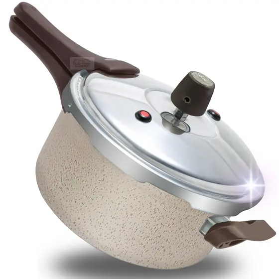 Panela de Pressão 3,0 Lt antiaderente teflon 6 Camadas Fechamento Externo