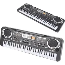 Brinquedo Teclado Piano Elétrico Infantil De 61 Teclas Com Microfone E Fonte