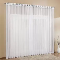 Cortina Estilo Voil Liso Várias Medidas para Sala e Quarto Cortina Voal