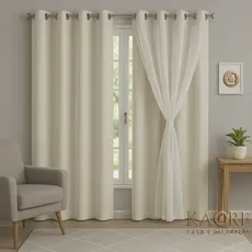 Cortina Blackout com Tecido Estilo Voil 2,80 X 2,30m para Quarto, Sala