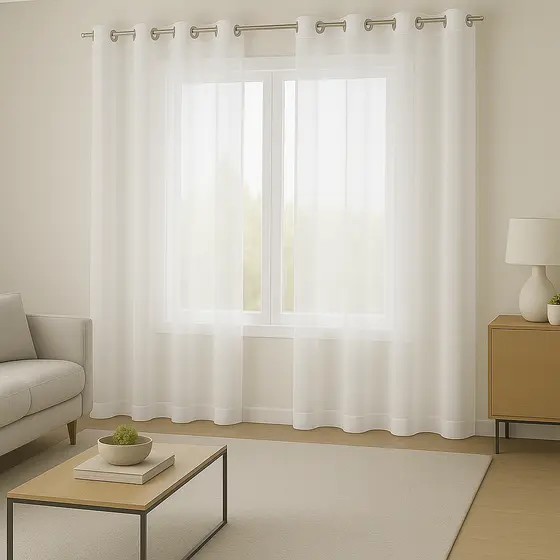 Cortina Estilo Voil Para Quarto e Sala Lisa Voal Diversos Tamanhos