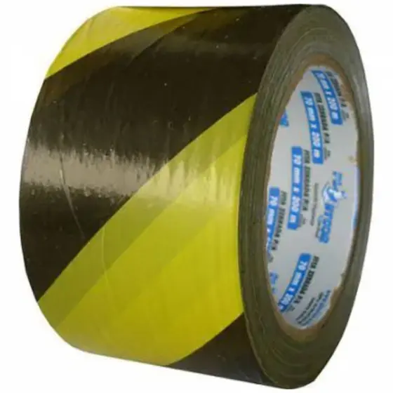 40 Rolos Fita Zebrada Preta E Amarela 70mm X 200 Mt Atacado (sem adesivo)