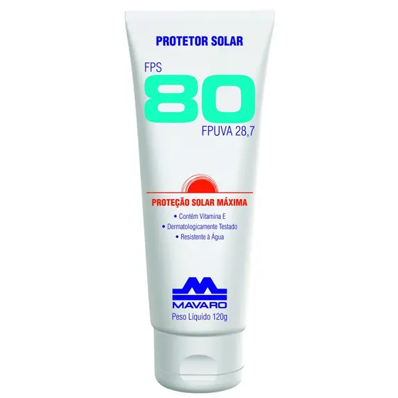 Creme Protetor Solar Mavaro Fps 80 Facial 120g
