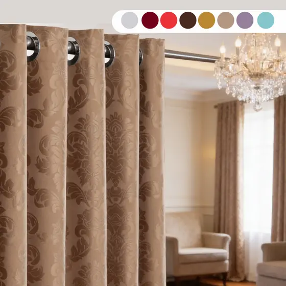 Cortina Jacquard Luxo Sala e Quarto 3,00x2,70m Elegante Oferta Sofisticada Decoração Oferta