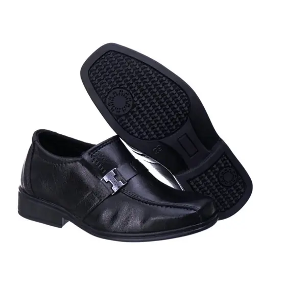 Sapato Formal Social Masculino Infantil Couro do 21 ao 36