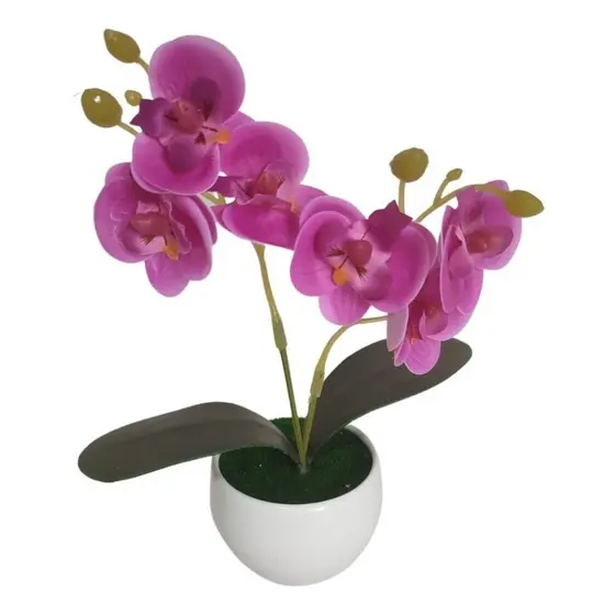 Mini Vaso Decorativo De Orquídea Enfeite Lavabo Banheiro