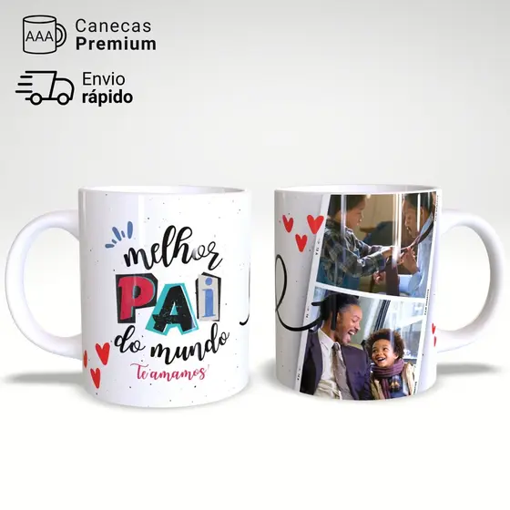 Caneca Cerâmica 325ml Personalizada Dia dos Pais – JURO