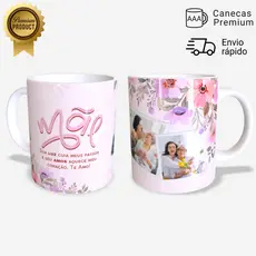 Caneca Dia da Mães "Mãe: Sua Luz Guia Meus Passos" – JURO