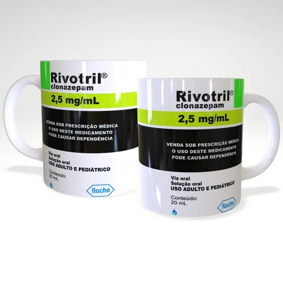 Caneca Xícara Rivotril Meme Engraçada Presente Criativo Porcelana 320ml – JURO