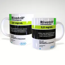 Caneca Xícara Rivotril Meme Engraçada Presente Criativo Porcelana 320ml – JURO