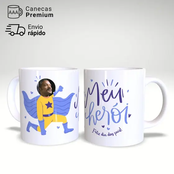 Caneca Porcelana 325ml Personalizada Dia dos Pais – JURO