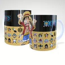 Caneca Xícara One Piece Luffy Chapéu de Palha Anime Geek Presente Criativo Cerâmica 325ml – JURO
