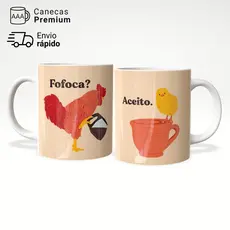 Caneca Xícara Fofoca Aceito Engraçada Divertida Presente Criativo Amigas 325ml – JURO