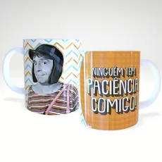 Caneca Chaves Ninguém Tem Paciência Comigo Frase Engraçada Presente Criativo 325ml – JURO