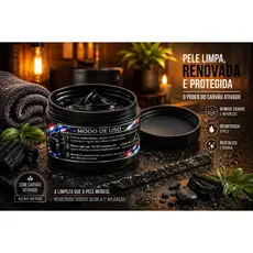 Máscara Black Facial Remove Cravos Argila Carvão Ativado hidratação detox purificante espinhas