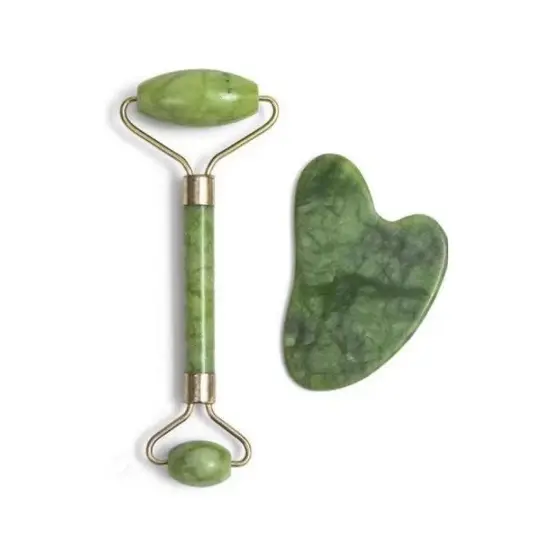 Rolo Pedra Jade Massageador Facial Anti Rugas