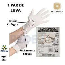 Luva Cirúrgica Estéril com pó / par nº7 - Descarpack