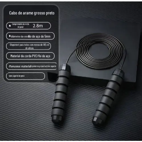Corda de Pular Profissional 3M Crossfit com Rolamento Acabamento Premium