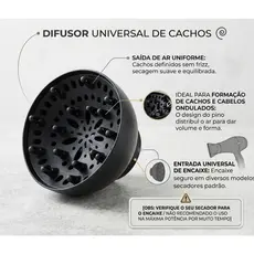 Difusor Cachos Secador de Cabelo Universal Profissional