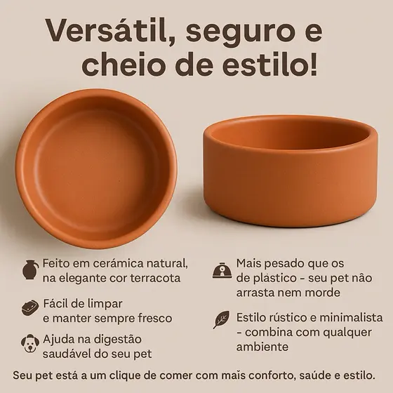 kit Comedouro Bebedouro Pet Cachorro , Gatos, 500 ml 1L  2L pote cerâmica para ração