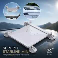 Suporte Starlink Mini Com 4 Ventosas Para Teto Solar Vidro Traseiro de Carro Wifi