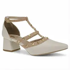 Sapato Feminino Scarpin Spyke Confort Saltinho Baixo Bloco Fivela 005