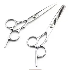 Tesoura para cortar cabelo fio a laser e desbastadora para barbeador e cabelereiro - salão
