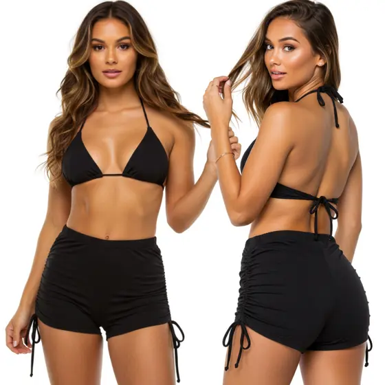 Sunquíni Calcinha Cordinha Praia Shorts Biquíni